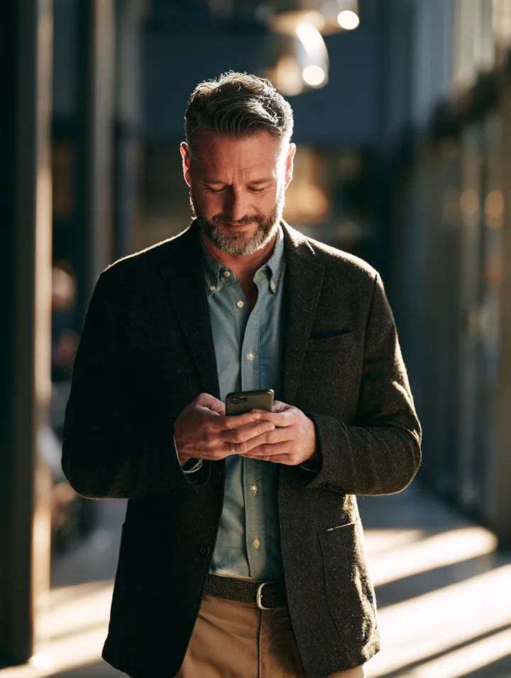 Borrower pleased by an approval notification after improving his loan request