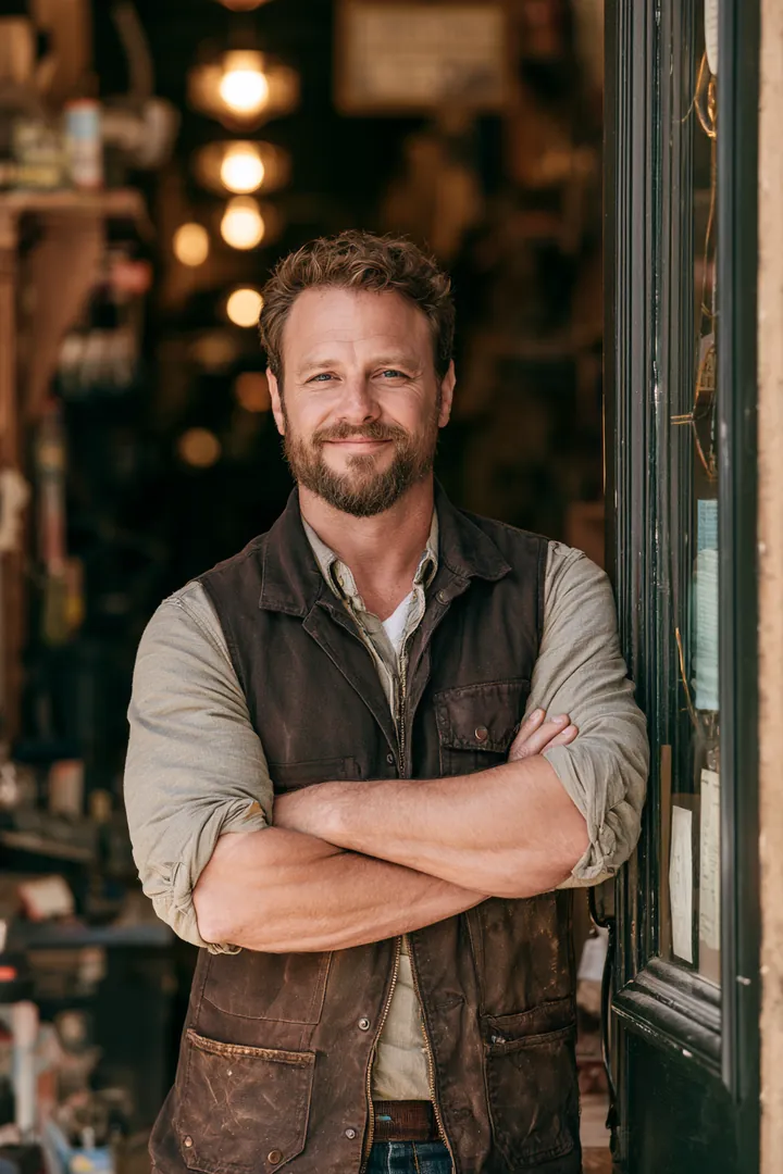 Borrower pausing at a lender's doorway — shopping the market before committing