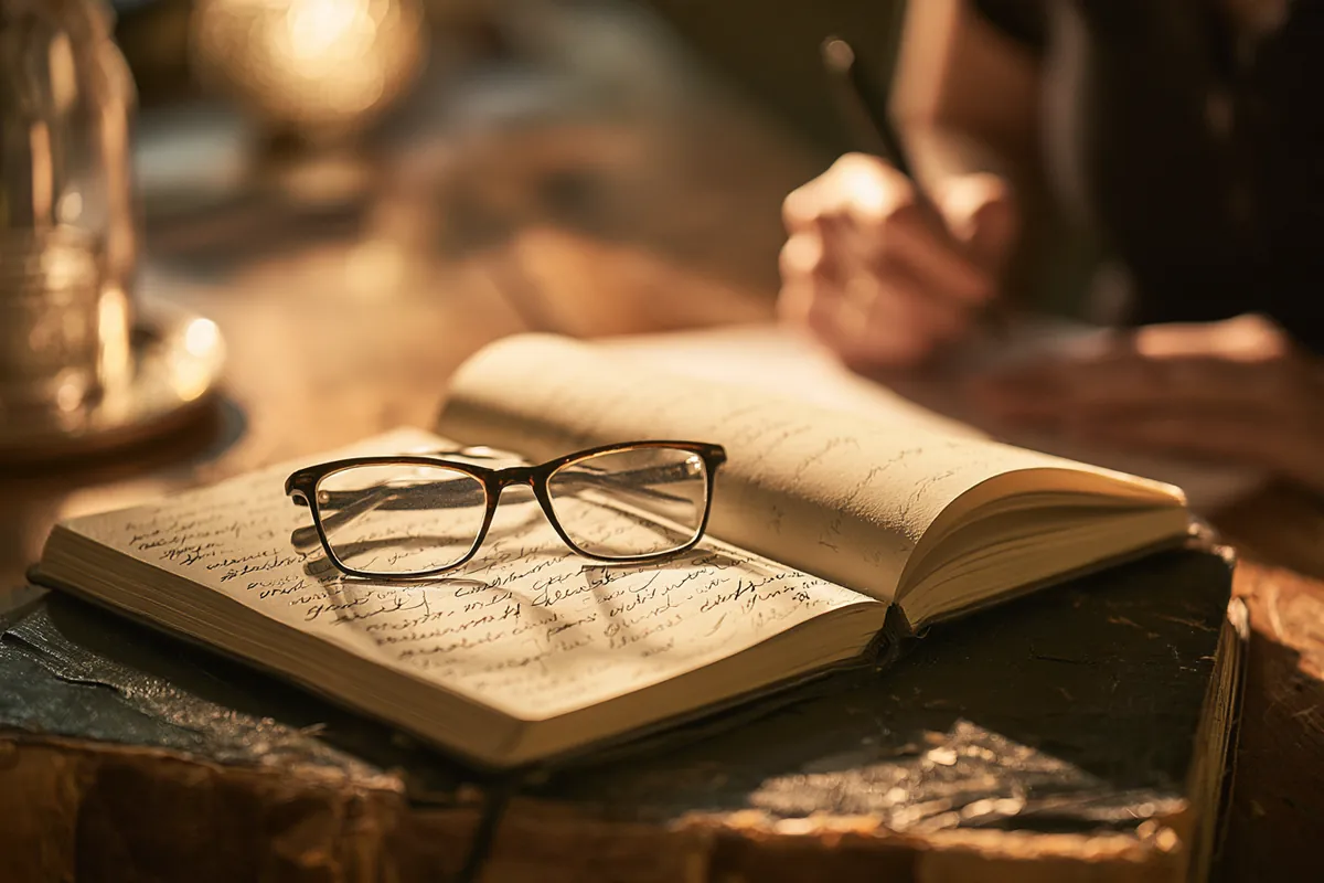 Reader working through loan paperwork with the glossary open beside it